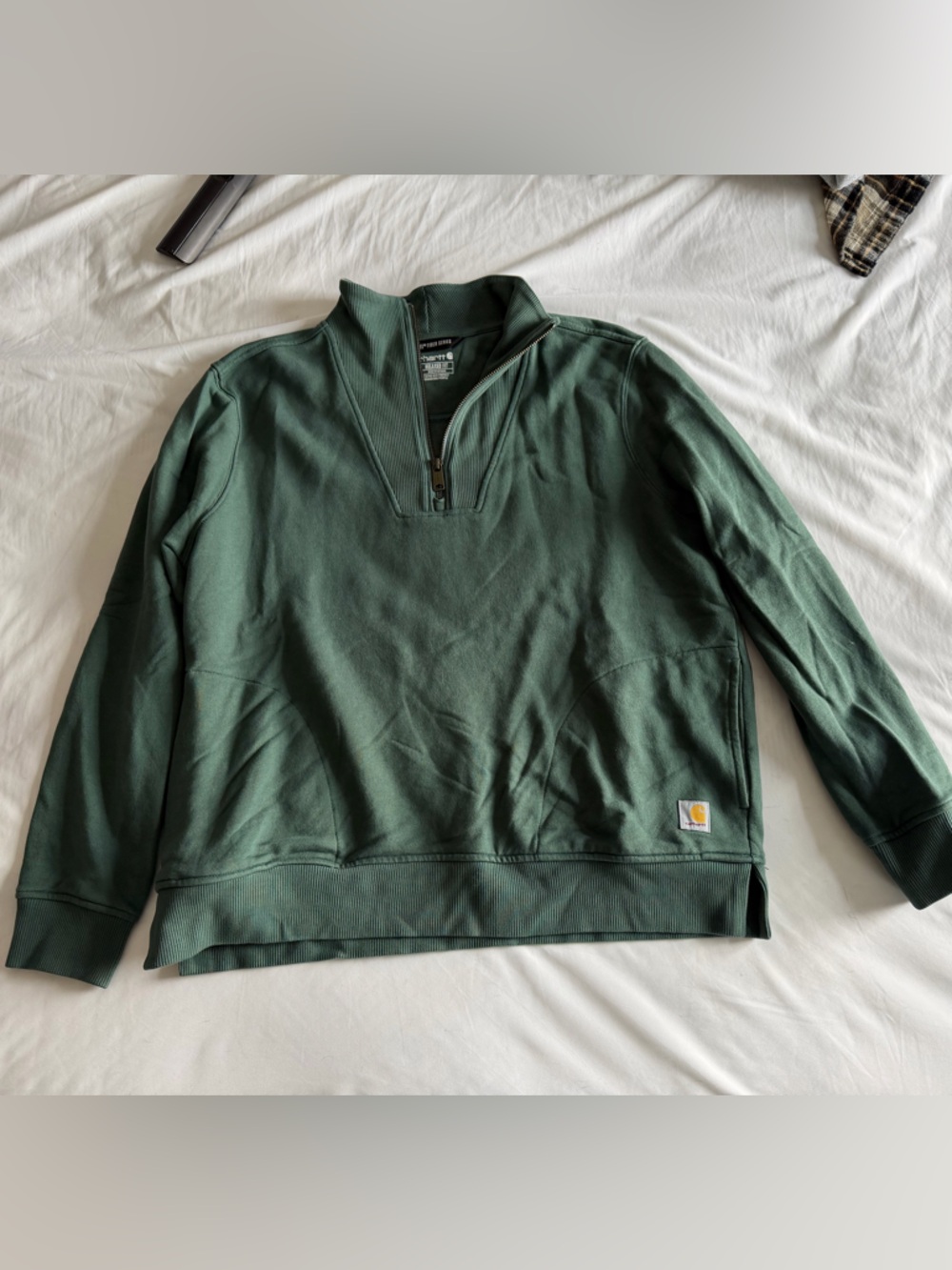 Carhartt Dark Green Half-Zip Work Pullover